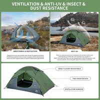 Naturehike Hillock 2 személyes könnyű túrázósátor - zöld 5