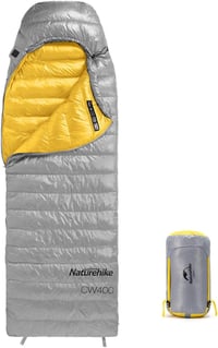 Naturehike CW400 pehelyhálózsák 650 töltőerő, 4 évszakos - szürke - L-es méret 1