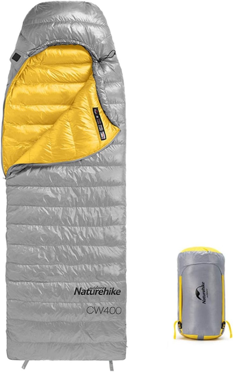 Naturehike CW400 pehelyhálózsák 650 töltőerő, 4 évszakos - szürke - L-es méret