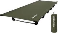 Naturehike ultralight kemping ágy 150 kg terhelhetőséggel, hordozható összecsukható kempingágy - Dark Green 1