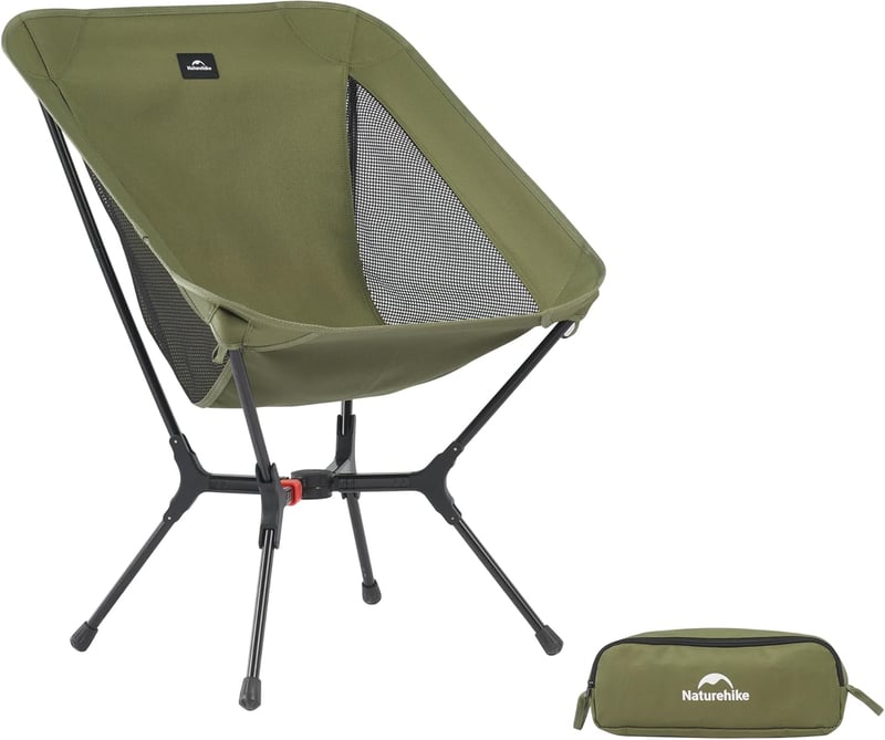 Naturehike Ultralight Összecsukható Camping Szék Zöld M - Könnyű Hordozható Kempingszék Túrázáshoz