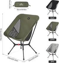Naturehike Ultralight Összecsukható Camping Szék Zöld M - Könnyű Hordozható Kempingszék Túrázáshoz 2
