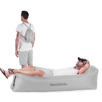 Naturehike Vodoodolné nafukovacie ležadlo sivé - Prenosné lehátko na pláž a kemping 2