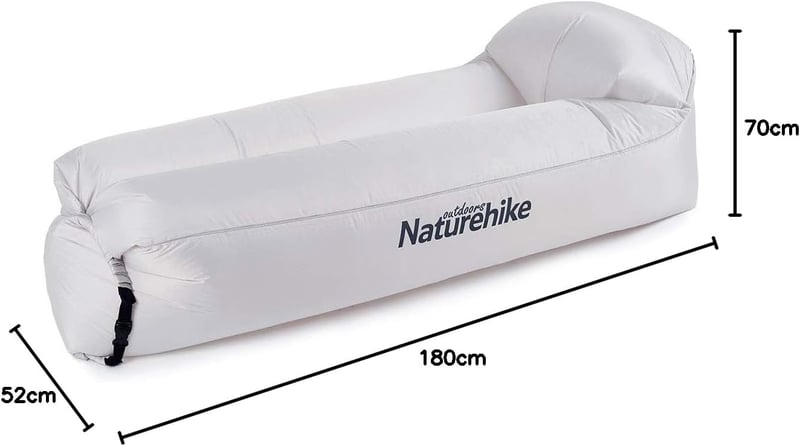 Naturehike Vízálló Felfújható Lounger Szürke - Hordozható Strand és Kempingágy