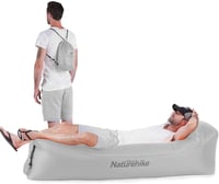 Naturehike Vízálló Felfújható Lounger Szürke - Hordozható Strand és Kempingágy 2