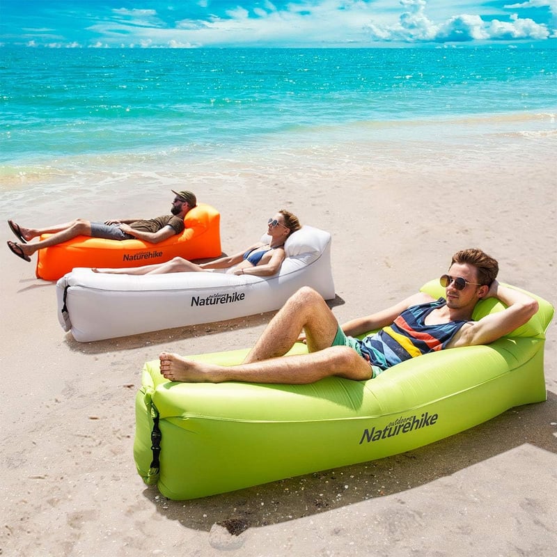 Naturehike Vízálló Felfújható Lounger Szürke - Hordozható Strand és Kempingágy