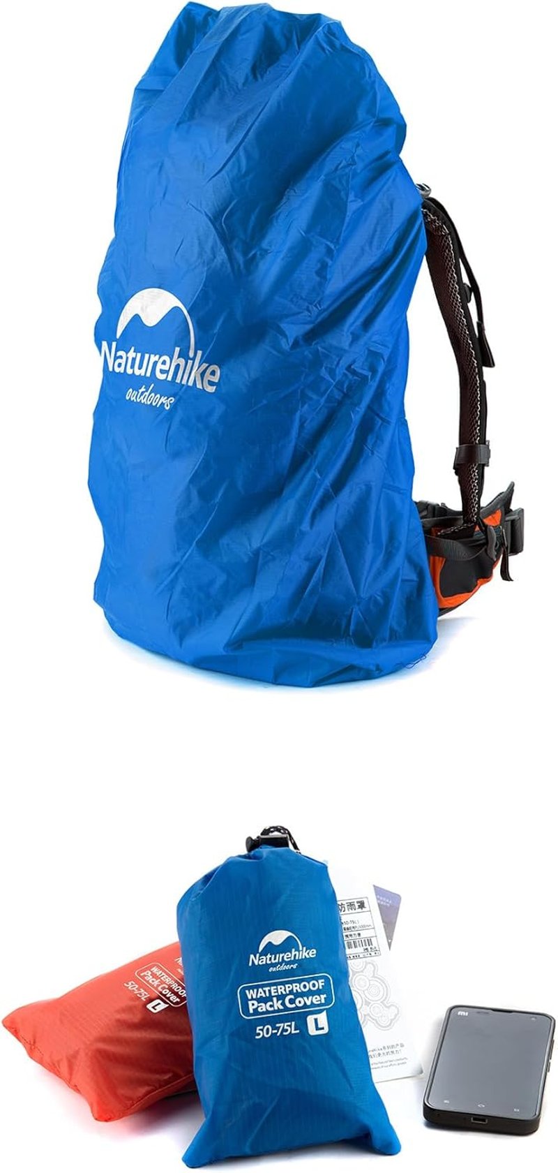 Naturehike vízálló hátizsák esővédő nylon ponyva túrázáshoz kerékpározáshoz