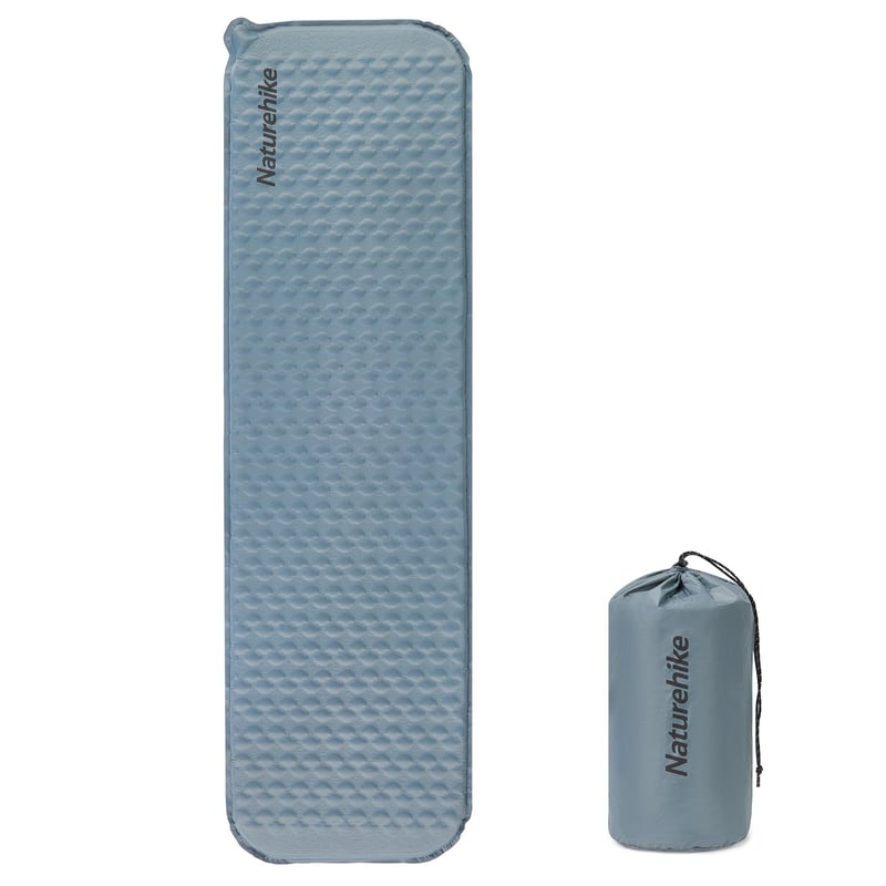 Saltea autogonflabilă Naturehike Yugu - 3,5 cm grosime, dimensiune compactă, saltea de camping ușoară pentru drumeții, sporturi în aer liber (Albastru Ceață)