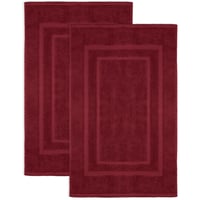 NatureMark set kupaonskih otirača od 2 komada, 100% pamuk, 50x80 cm, bordo crveni, protuklizna prostirka za tuš, dvodijelni paket 1