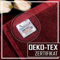 NatureMark set kupaonskih otirača od 2 komada, 100% pamuk, 50x80 cm, bordo crveni, protuklizna prostirka za tuš, dvodijelni paket 7