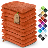 NatureMark froté umývacia rukavica 10 ks, 100% bavlna, mäkká a odolná, terakota, 15x21 cm 1
