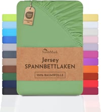 NatureMark Jersey Pamut Gumis Lepedő 90x200-100x200cm Jade Zöld Oeko-Tex 1