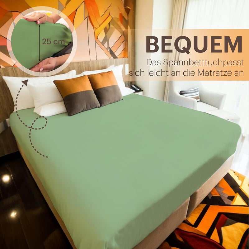 NatureMark Jersey Pamut Gumis Lepedő 90x200-100x200cm Jade Zöld Oeko-Tex