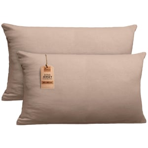 NatureMark Jersey jastučnica 2 kom., jastuk za bočno spavanje, jastuk za vrat, 40x80 cm, boja pijeska/bež, s Oeko-Tex certifikatom