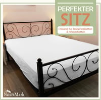 NatureMark Mikroszálas Gumis Lepedő 200x220 cm Magas 40 cm Fehér 2