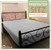 NatureMark Mikroszálas Gumis Lepedő 200x220 cm Magas Alaphoz Ezüst 2