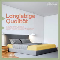 NatureMark mikroszálas gumis lepedő 200x220 cm sárga boxspring ágyhoz 4