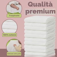 NatureMark mušelínové plienky 10 ks - 100% bavlna - mäkké utierky na dojčenie a starostlivosť o bábätko, prateľné plienky, zavinovačka a utierky - 70x70 cm, biele 4