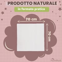 NatureMark mušelínové plienky 10 ks - 100% bavlna - mäkké utierky na dojčenie a starostlivosť o bábätko, prateľné plienky, zavinovačka a utierky - 70x70 cm, biele 2