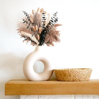 Decorațiune din iarbă de pampas Naunauya - Aranjament verde de masă din iarbă de pampas cu eucalipt - Flori artificiale uscate pentru decor boho în sufragerie și dining 4