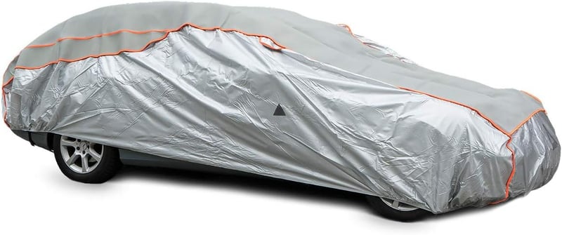 Navaris Autó Jégvédő Ponyva XL - 533x178x120 cm - Vízálló, Porvédő Autótakaró - Univerzális Teljes Autóvédelem Jégeső Ellen