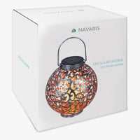 Navaris Fém LED Szolár Lámpa Fogantyúval 21cm Ezüst Kerti Dekoráció 7