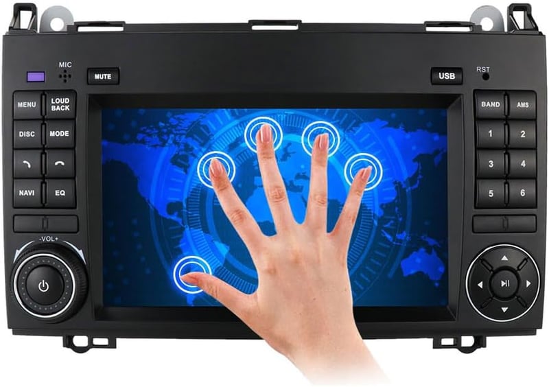 Navinio 7 hüvelykes Android autórádió autó GPS navigáció CarPlay csere Mercedes A B V W169 W245 W639 W447 Viano W906 Sprinter Crafter Blueto