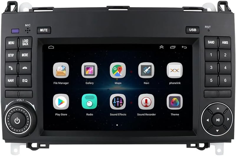 Navinio 7 hüvelykes Android autórádió autó GPS navigáció CarPlay csere Mercedes A B V W169 W245 W639 W447 Viano W906 Sprinter Crafter Blueto