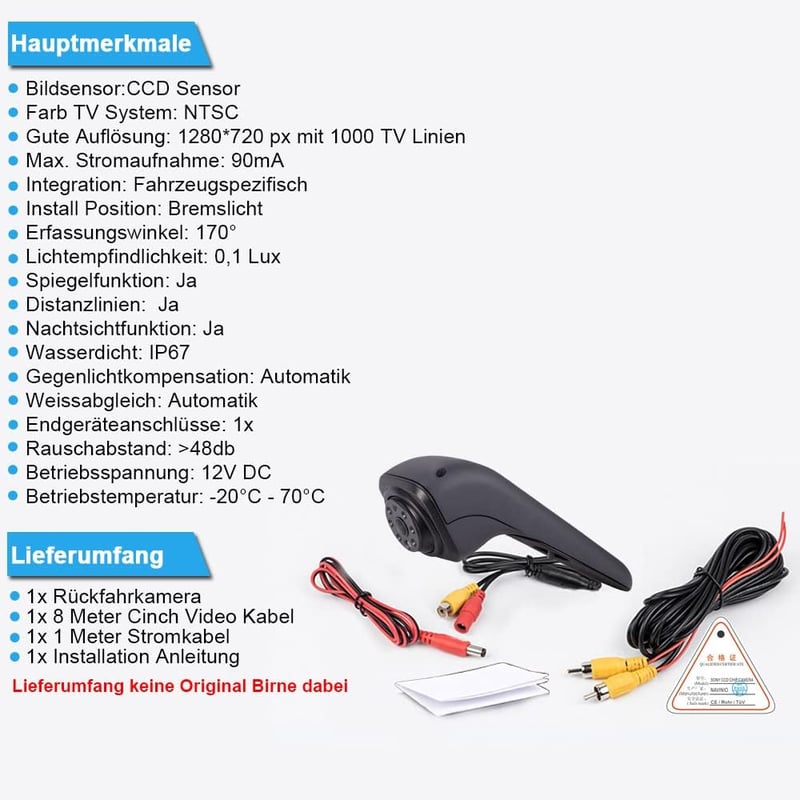 Navinio tolatókamera harmadik féklámpa csere Mercedes Vito 639 Bj W447 109 111 114 Vito Mixto W639 BLUETEC LWB Box CDI