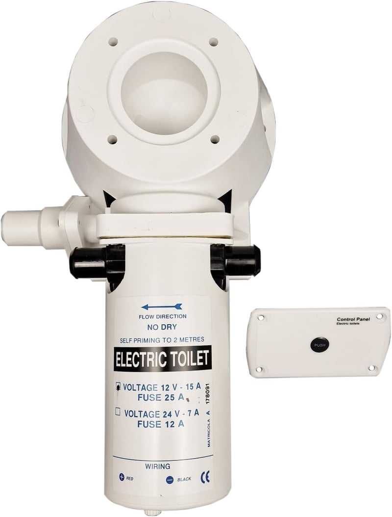 Navpower 12V Elektromos WC Konverziós Készlet Hajó Lakóautó Karavánhoz Jabsco Kompatibilis