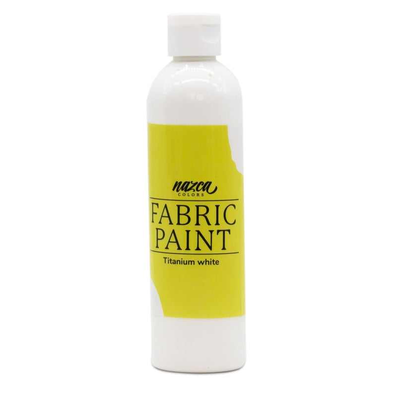 Nazca Colors Fehér Textil Festék 250ml - Ruha és Bőr Festésére, Pólók, Farmerek, Táskák, Cipők Dekorálásához - Kiváló Fedőképesség, Mosható