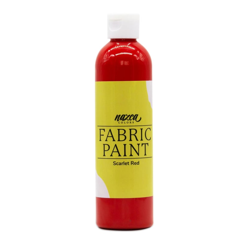 Nazca Colors Piros Textil Festék 250ml - Ruhák, Pólók, Táskák, Cipők Festésére - Kiváló Fedőképességű Mosható Textilfesték Bőrre is