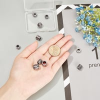 nbeads 10 bucăți mărgele din oțel inoxidabil 304 stil mixt coloană tub butoi rondelă distanțier pentru realizarea de bijuterii colier brățară 3
