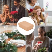 NBEADS 24 bucăți cutii de bijuterii din carton kraft maro pentru ambalare cadouri, coliere și inele, 8 x 5 x 3 cm 7