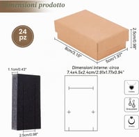 NBEADS 24 bucăți cutii de bijuterii din carton kraft maro pentru ambalare cadouri, coliere și inele, 8 x 5 x 3 cm 4