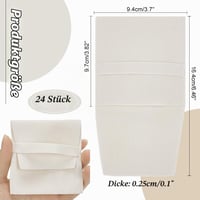 nbeads 24 buc. Săculețe din microfibră pentru bijuterii, Săculeț din piele întoarsă sintetică culoarea dantelă veche, Pungulițe cadou pentru coliere și brățări, 9,7 x 9,4 cm 2