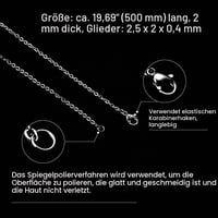 nbeads 304 lanț din oțel inoxidabil colier 20 fire lanț în cruce cu închizători tip homar pentru bricolaj 50 cm 2