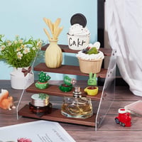 nbeads 4 szintes fa kiállítási állvány akril polccal cupcake parfüm kozmetika 4