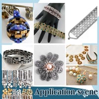 Set de 468 mărgele semi-Tila NBEADS, 3 dimensiuni, mărgele de sticlă cu 2 găuri în 3 culori, 5x5 mm, 5x2 mm, 5x1 mm, pentru crearea de bijuterii 6