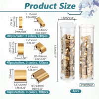 Set de 468 mărgele semi-Tila NBEADS, 3 dimensiuni, mărgele de sticlă cu 2 găuri în 3 culori, 5x5 mm, 5x2 mm, 5x1 mm, pentru crearea de bijuterii 2