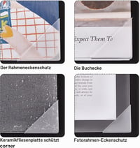 nbeads 50 buc. protecții colțuri de carte din plastic pentru album foto și jurnal, protecție colțuri 4,9 x 3,45 cm, interior 3 mm pentru scrapbook și sticlă 4