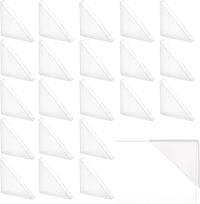 nbeads 50 buc. protecții colțuri de carte din plastic pentru album foto și jurnal, protecție colțuri 4,9 x 3,45 cm, interior 3 mm pentru scrapbook și sticlă 1