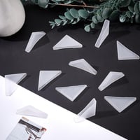 nbeads 50 buc. protecții colțuri de carte din plastic pentru album foto și jurnal, protecție colțuri 4,9 x 3,45 cm, interior 3 mm pentru scrapbook și sticlă 5