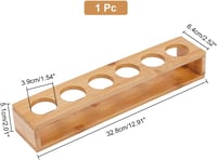 Set de 6 pahare de țuică din bambus nbeads cu suport de 3,9 cm, tavă de bar, organizator pentru shot-uri, pentru petreceri 2