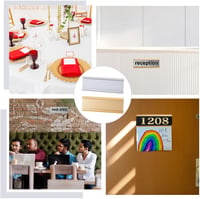 nbeads 6 bucăți plăcuțe de ușă din aluminiu 18 cm, suport pentru plăcuțe de identificare pentru săli de conferințe, decor pentru birou și acasă 5