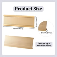 nbeads 6 bucăți plăcuțe de ușă din aluminiu 18 cm, suport pentru plăcuțe de identificare pentru săli de conferințe, decor pentru birou și acasă 2
