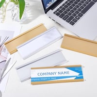 nbeads 6 bucăți plăcuțe de ușă din aluminiu 18 cm, suport pentru plăcuțe de identificare pentru săli de conferințe, decor pentru birou și acasă 4