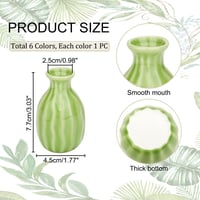 nbeads Mini kerámia virágváza készlet - többszínű - 6 db 2