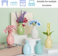 nbeads Mini kerámia virágváza készlet - többszínű - 6 db 4