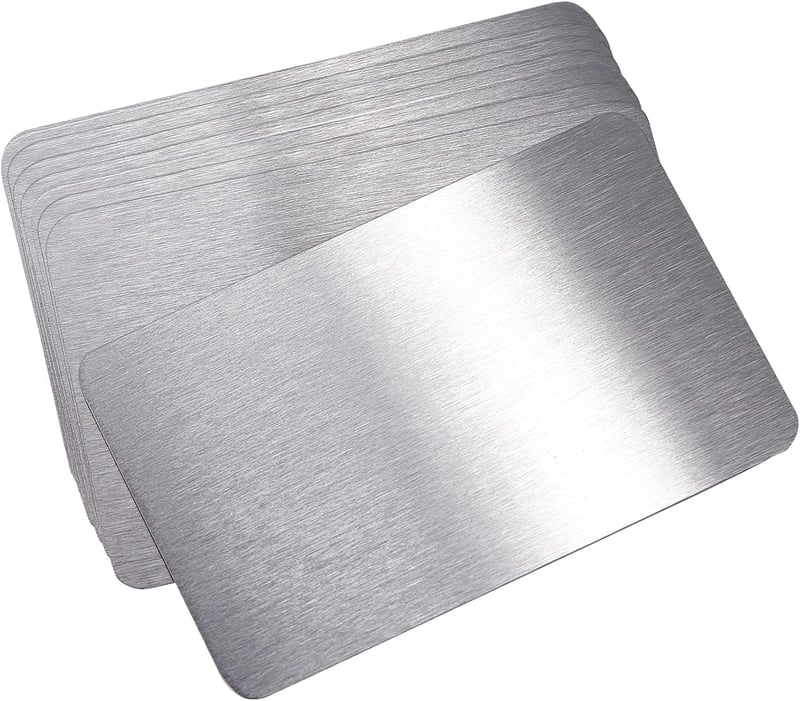 nbeads 8 db Fém Névjegykártya Rozsdamentes Acél 8,5x5,55 cm Lézervésés